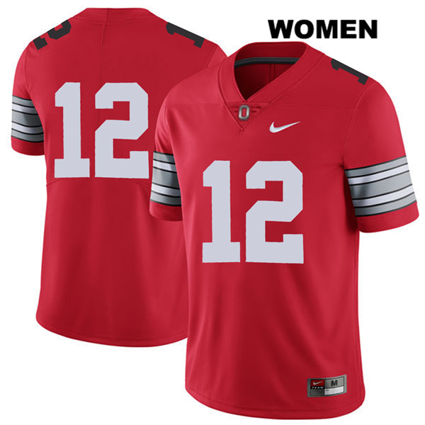Ohio State Buckeyes Women's Sevyn Banks #12 Red Authentic Nike 2018 Spring Game No Name College NCAA Stitched Football Jersey OS19I57QX